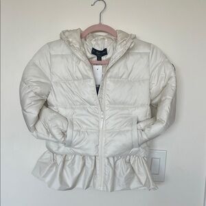 Brooks Brothers Girls White Puffer Jacket